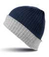 RC378X Result Double Layer Knitted Hat Navy / Grey colour image